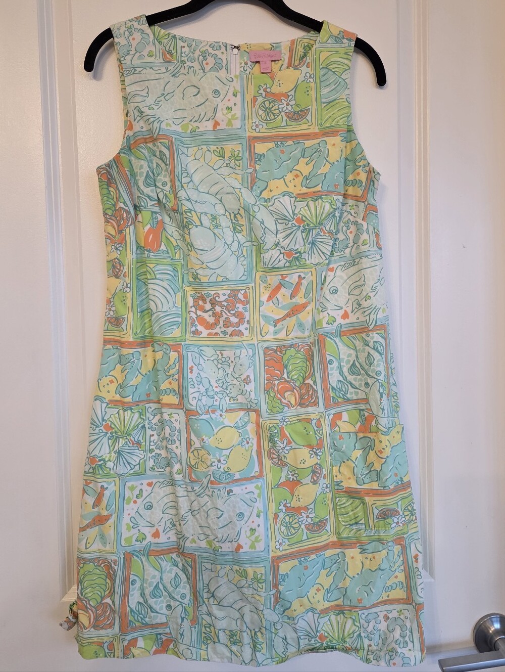 Lilly Pulitzer Pastel Citrus Tile-Print Shift Dress - Blue, Green, Yellow, Coral